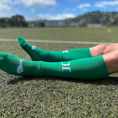 INTER FOOTBALL PERFORMANCE SLEEVE SOCK/GREEN (FOOTLESS)