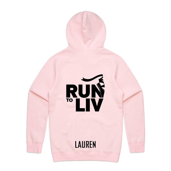 RUN 2 LIV PINK GRAPHIC HOODIE - WOMEN'S